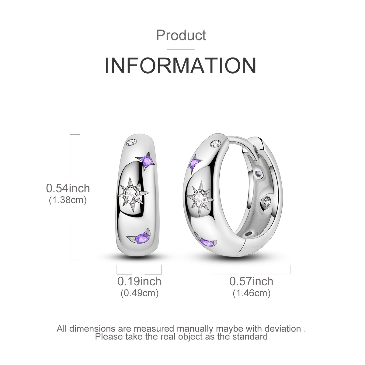 Original Design Silvery Color Hoop Earrings for Women